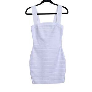 Susana Monaco White Bandage Bodycon Mini Dress Wide Strap Size XS NWT